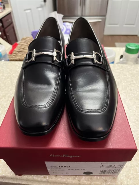 SALVATORE FERRAGAMO FILIPPO mens Leather shoes 10.5 $450.00 - PicClick