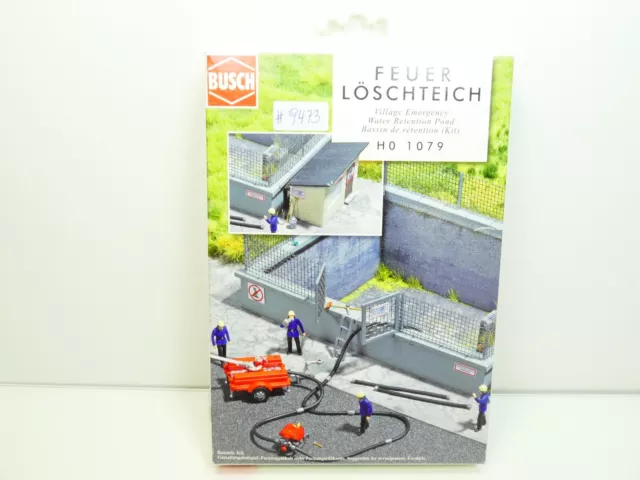 Busch 1079 - H0 - Bausatz - Feuer Löschteich - TOP in OVP - #9473