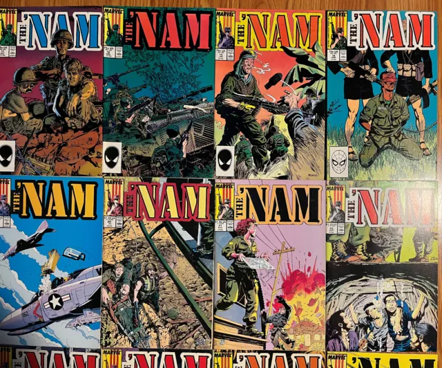 Lot of 23 The Nam Comic Books, Marvel 1987-1990, Vietnam War 3