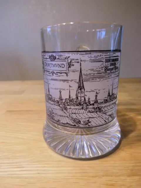 Bierkrug Glas Dortmunder Union – Siegel Pils – Dortmund