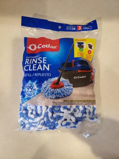 O-Cedar Easy Wring Rinse Clean Mop Refill Blue FOR 2 TANK SYSTEM