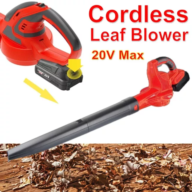 20V Cordless Leaf Blower 200Km/h Home Garden Dust Lightweight Handheld Blower AU