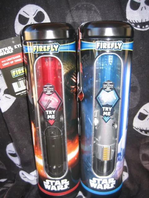 star wars firefly toothbrush gift set lot of 2 rey & kylo ren light up & sound