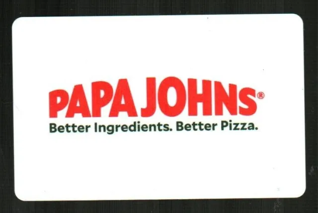 PAPA JOHN'S Better Ingredients, Better Pizza ( 2022 ) Gift Card ( $0 )