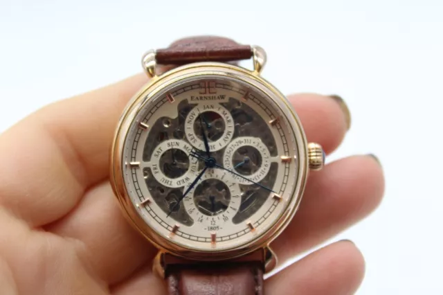 # Earnshaw 9034 Grand Calculator Automatic Running Gents Wristwatch 64.3g # Earnshaw 9034 Grand Calculator Automatic Running Gents Wristwatch 64.3g