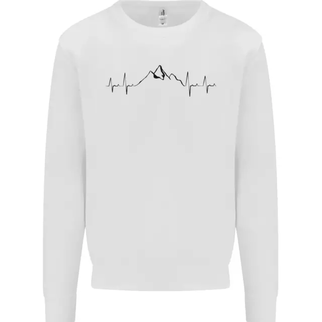 Mountain ECG Hiking Trekking Climbing Pulse Kids Sweatshirt Jumper