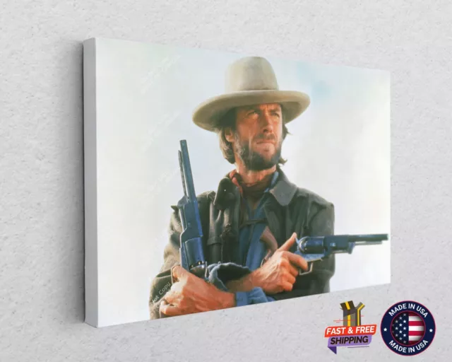 Clint Eastwood Outlaw Josey Cowboy Western Style Poster Canvas Art