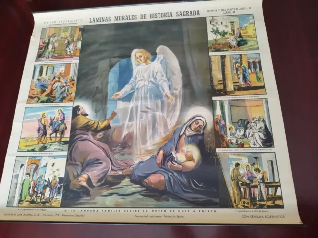 Laminas Murales de Historia Sagrada - La Sagrada Familia Recibe la Orden de Huir