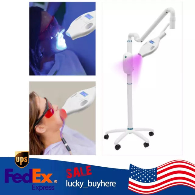 Dental Mobile Teeth Whitening Bleaching Machine LED Cold Blue/Red/Purple Light
