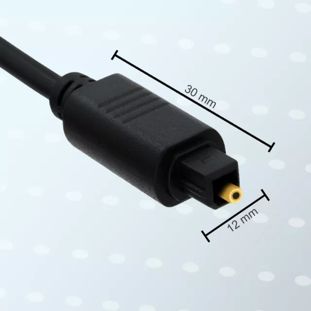 3m Toslink optisches digital Audio-Kabel HiFi Lichtwellenleiter LWL SPDIF 5mm 2