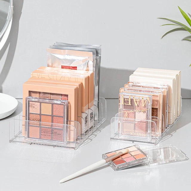 Organizador de paleta de sombras de ojos caja de almacenamiento soporte de maquillaje compartm-hf