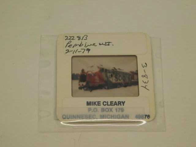 Original Kodachrome Slide Soo Line Railroad F7A 2228B Scene Pembine Wisconsin