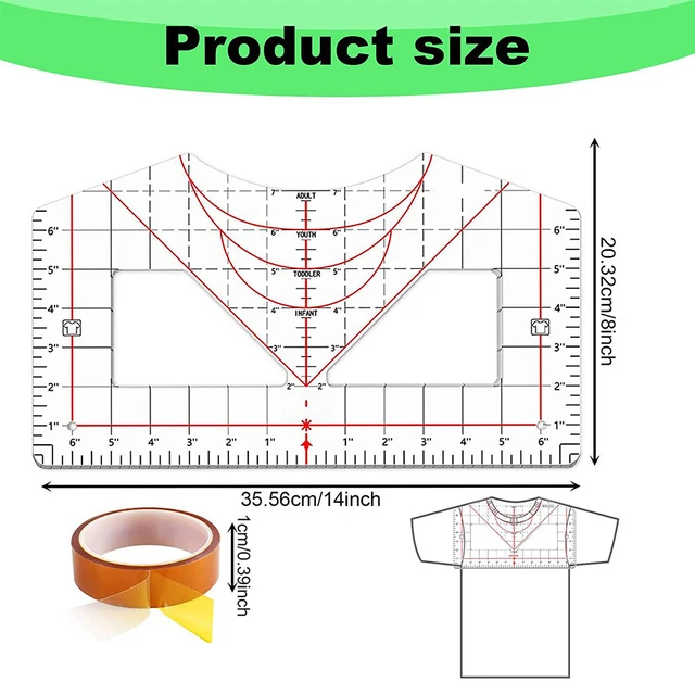 HEAT PRESS TRANSFER Measurement Tool Vinyl Alignment With Heat Tape ...