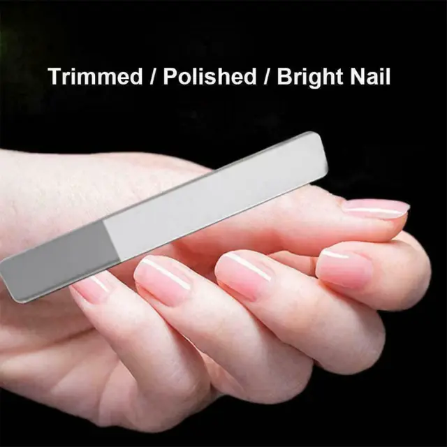 Nano Polished Glass Nail File Transparent Sanding Grinding Best New Shiner M9W0