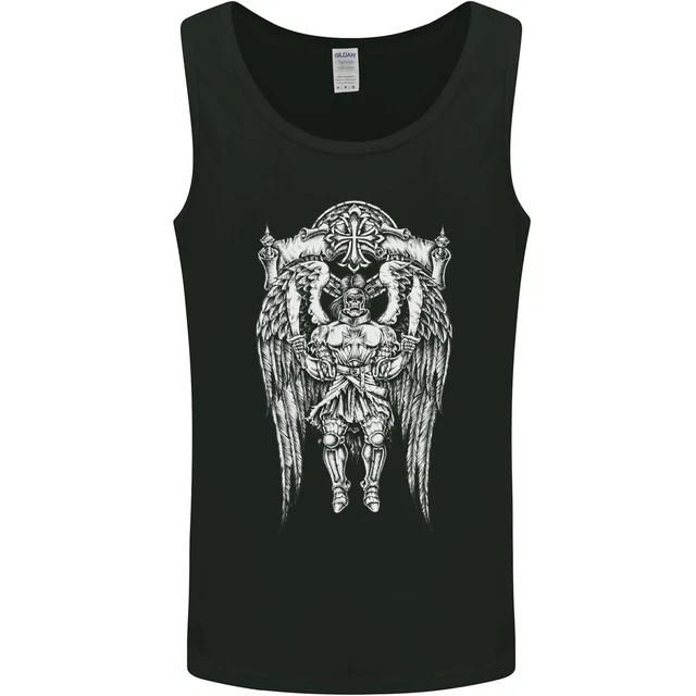 Cavalieri Templari Teschio Romano Guerriero Mma Palestra Uomo Canotta Maglia