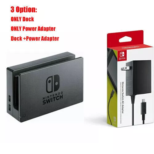 For Nintendo Switch Dock Set AC Power Adapter Black Brand New