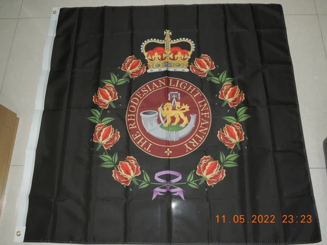 BRITISH EMPIRE FLAG Colour for Rhodesian Light Infantry Rhodesia Green ...