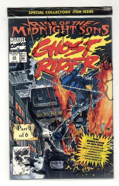 Ghost Rider #28P Kubert Variant Polybagged With Poster VF 8.0 1992
