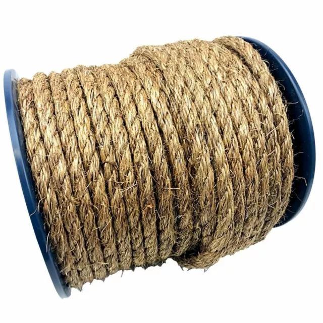 12mm Grade 1 Natural Manila Rope On A Reel Decking Garden, Boats, Select Length