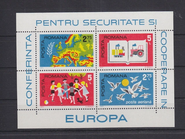 Rumänien Block 124 mit 3280-3283 postfrisch Konferenz, Romania MNH #RA198
