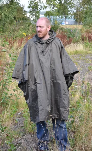 Poncho Ripstop Vert Olive - Ripstop Taille Unique Cape de Pluie Impermeable