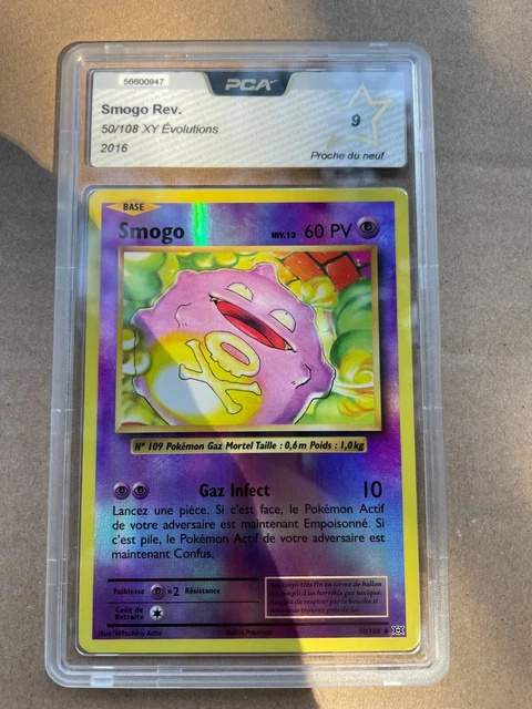 50/108 smogo reverse Évolution Xy Pca Psa Display Etb Pokémon 🔥🔥🔥 carte 