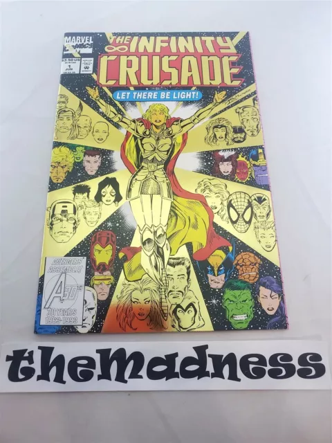 Marvel Comics Infinity Crusade #1 Foil Cover 1993 Ron Lim Jim Starlin SEE PICS