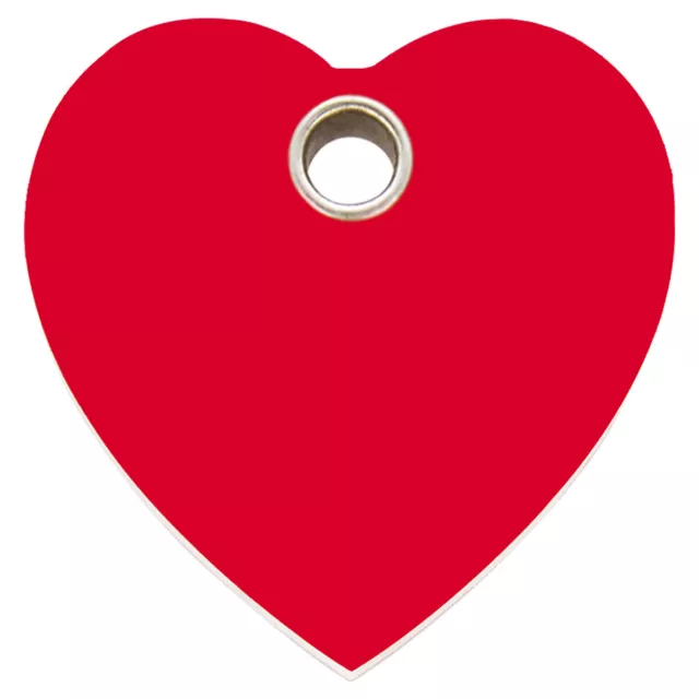 RedDingo Plastique Médaille pour Chiens Individuelle Gravure Cœur Rouge, Neuf