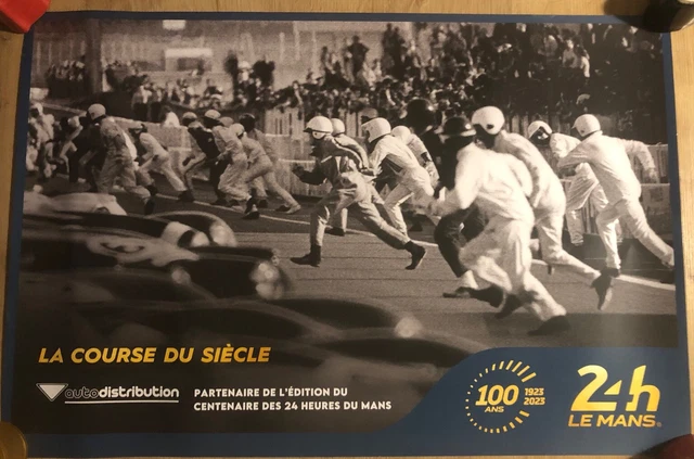 At Auction: Départ des 24 Heures du Mans 1963 Rare affiche éditée par