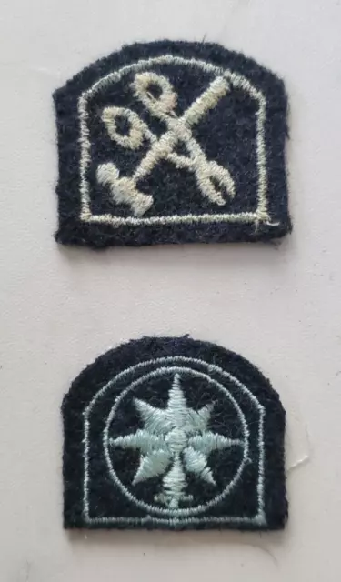Royal Canadian Airforce WW2 WWII RCAF Trade Patch Badge 2 Lot HTF