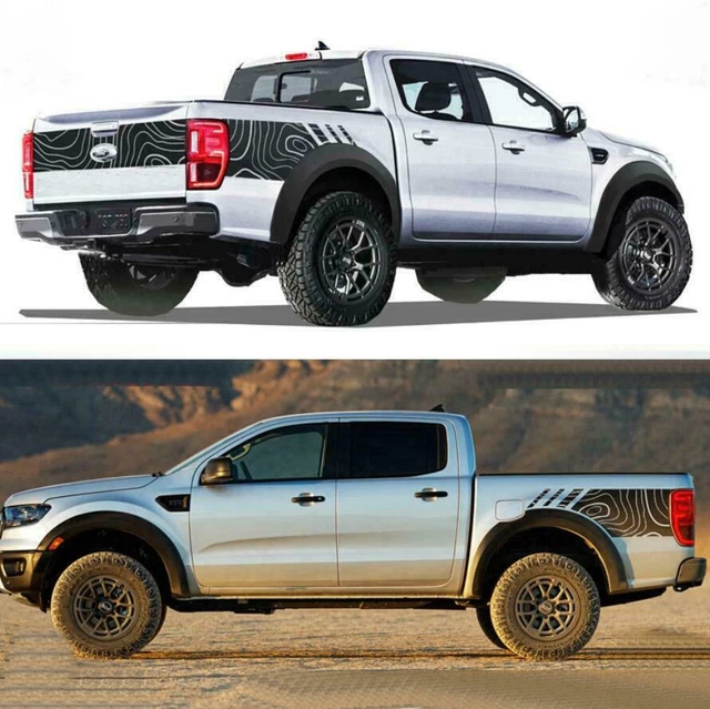 2x Ford Ranger Logo In Raptor Font Vinyl Decal Sticker 24" Or 12" - Stickers_4u