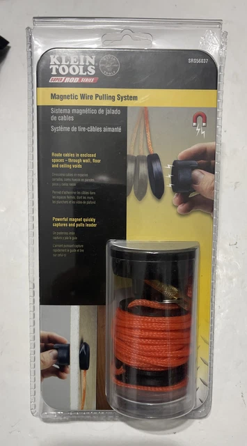 Klein Tools SRS56037 Magnetic Wire Pulling System, 6m rope, strong magnet. New