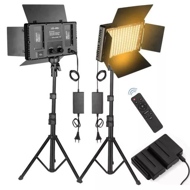 Nagnahz U800+ LED Studio Lamp Bi-Color 2500K-8500k tripod stand led video light