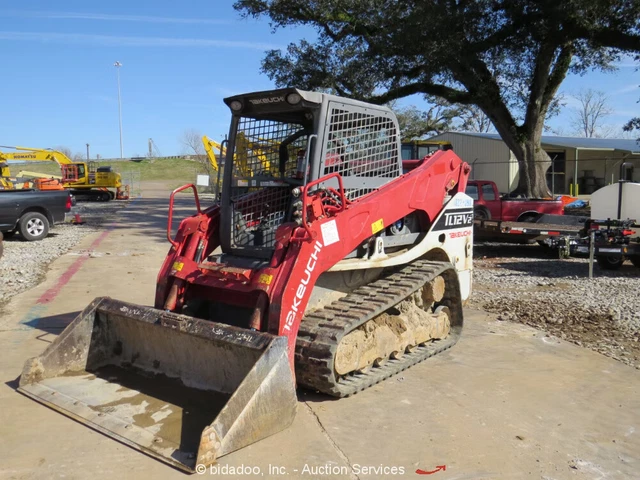 2017 Takeuchi TL12V2-R Skid Steer Crawler Track Loader Aux Hyd Diesel bidadoo