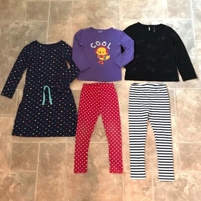 💖 4-5 years 💖 x5 WINTER BUNDLE 🐥 Dress, Tops, Leggings: GAP, H&M, Next, TU 🐥