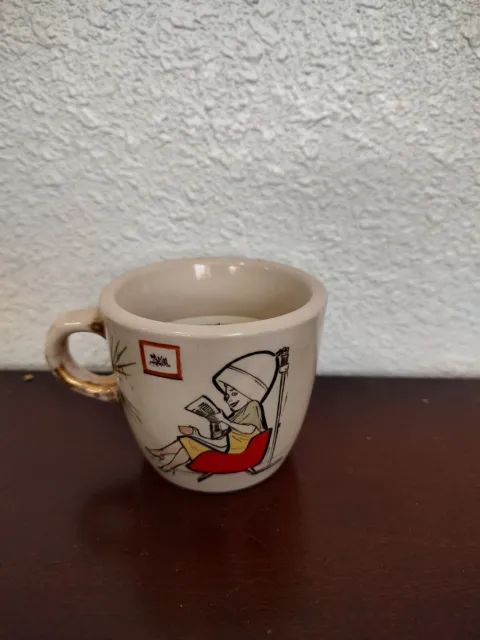 Vintage 1950's Bob Williams Hand Painted Coffee Mug