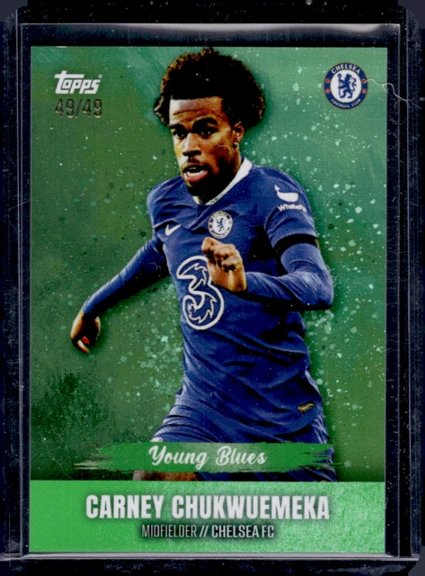 TOPPS CHELSEA TEAM Set 2022/23 Carney Chukwuemeka Chelsea Vert ...
