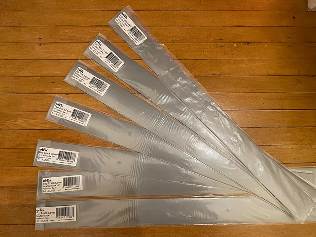 Box Of 7 Elfa Top Track Cover (2 Each) 14 Total. Platinum 24”x2”