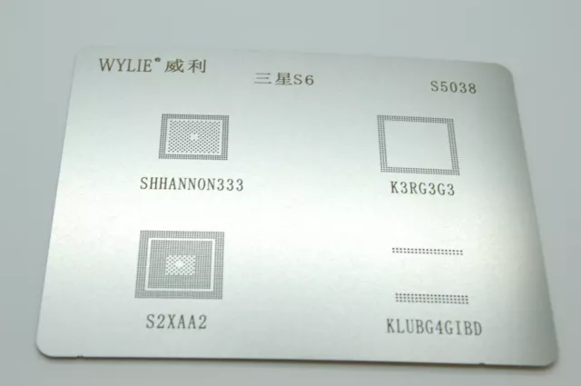 Samsung S6 Stencil BGA, Template, Modello Calore Diretto, Reball, ic, Chip