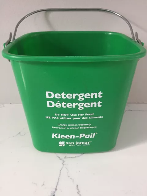 San Jamar KP97GN Kleen Pail 3 Quart Bucket Green NSF Detergent