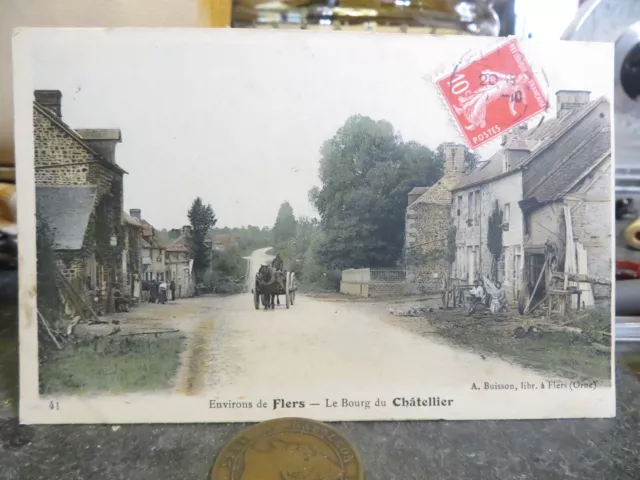 cpa 61 surroundings de flers le bourg du chatellier