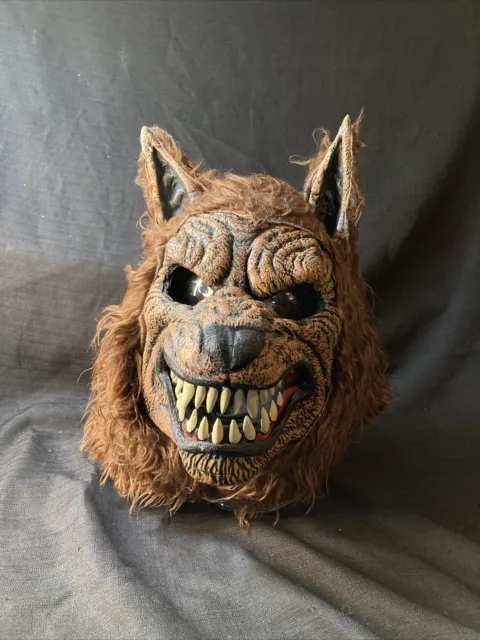 Werewolf Wolf Face Mask w/ Moveable Jaw Mouth Halloween - Spirit Brand