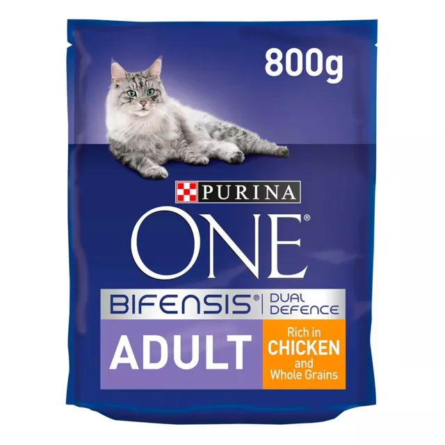 Purina One Adult Dry Cat Food  - Chicken & Whole Grains 800g