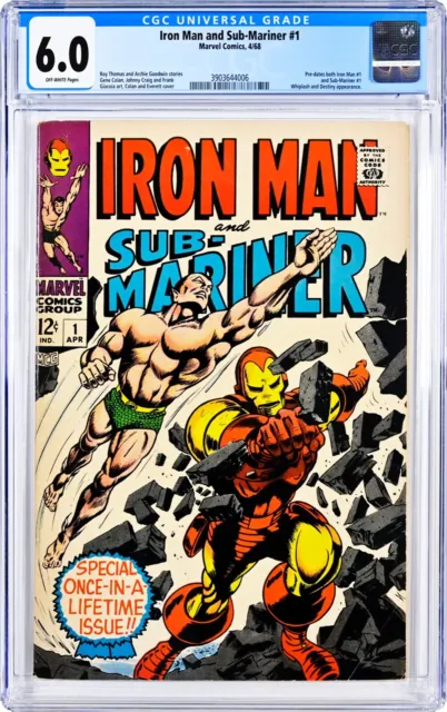 Iron Man and Sub-Mariner #1 CGC 6.0 Marvel Key Comic January 1968