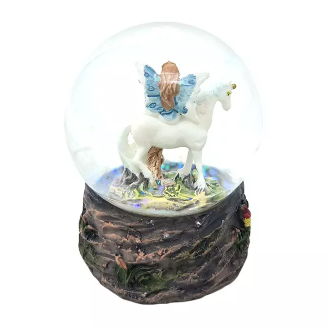 Flower Fairy Unicorn Water Snow Globe Glitter Fairies Glass Waterball Gift Girls 3