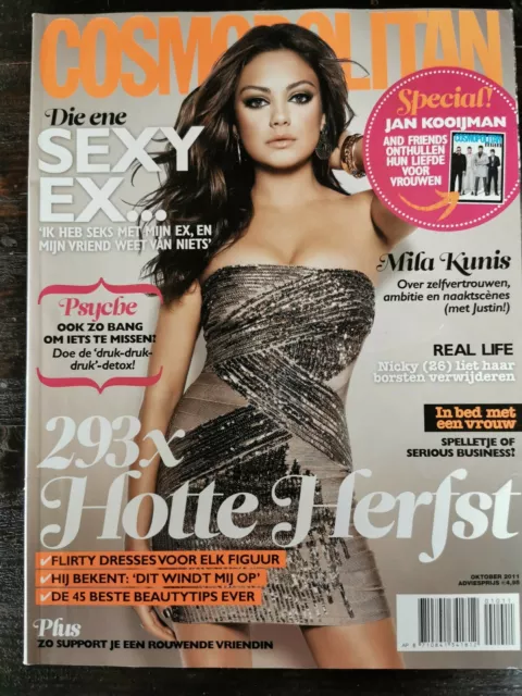 Cosmopolitan okt 2011 Mila Kunis Brigitte Bardot Raquel Welch magazine dutch