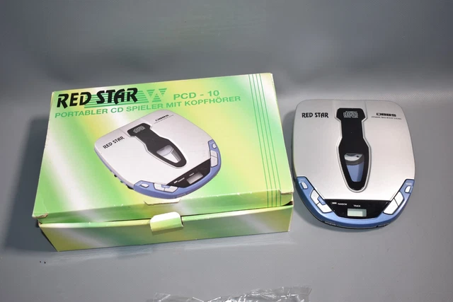 DISCMAN RED STAR Portable CD Player PCD-10 Top Zustand /g2 EUR 29,00 ...