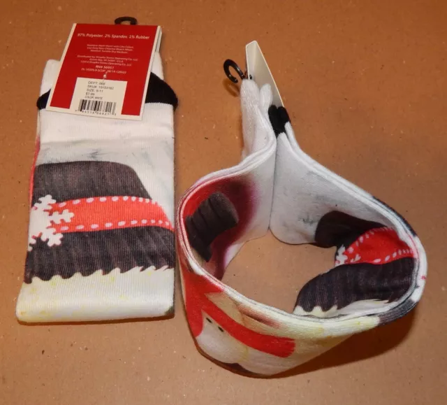 Christmas Socks Ladies Size ShopKo 9 to 11 2pr Snowman 30C 3