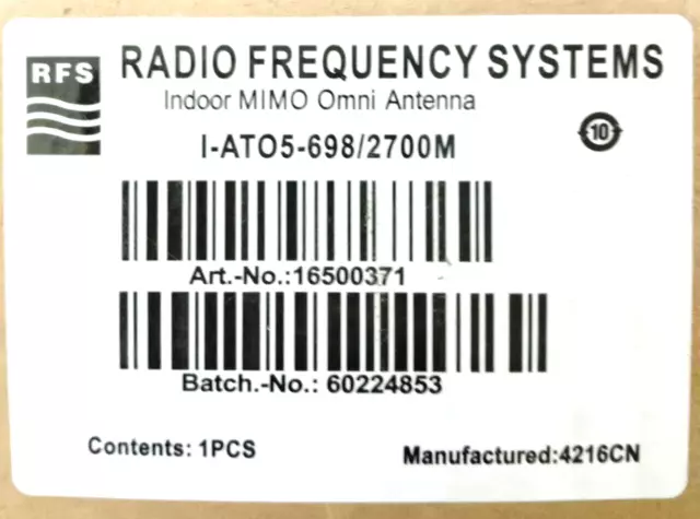 RFS I-ATO5-698/2700M  RADIO FREQUENCY SYSTEMS Indoor MIMO Omni Antenna