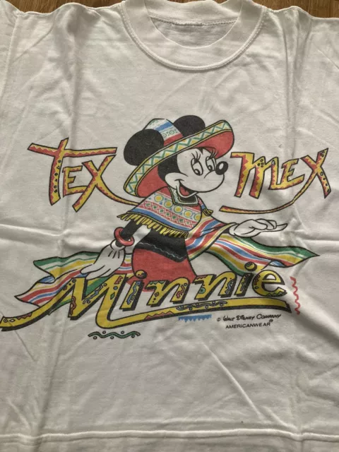 T-shirt Vintage Minnie Disney American Wear Tg.7-8 Anni 2